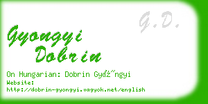 gyongyi dobrin business card